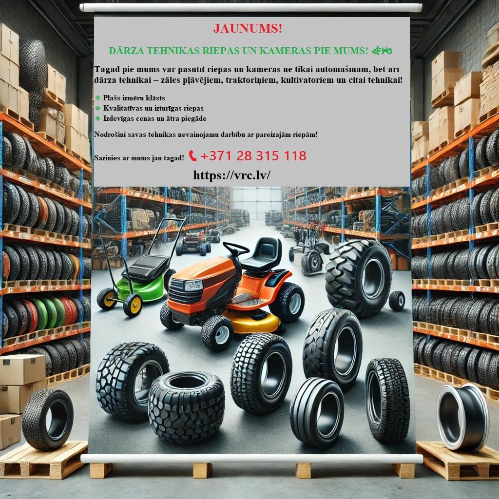 Dārza tehnikas riepas